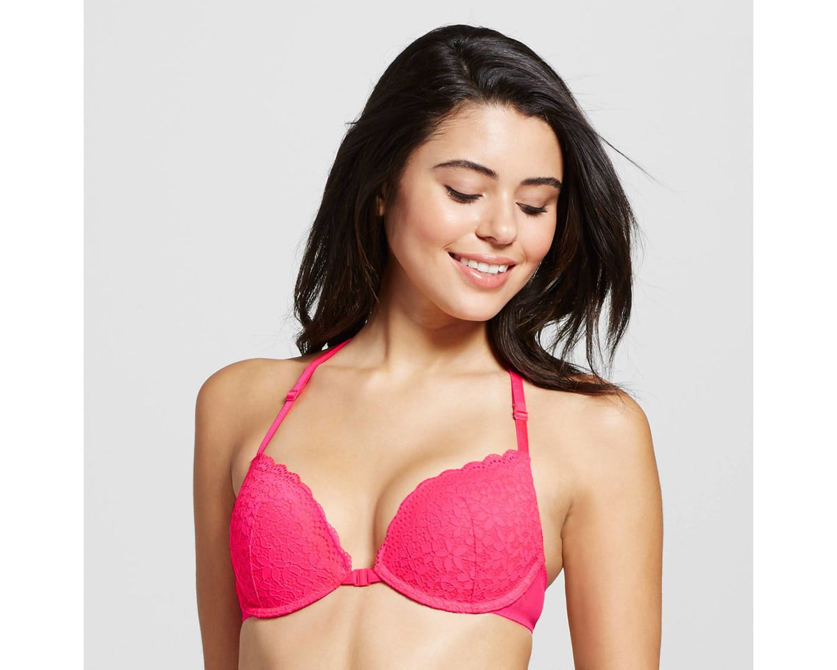 Buy Gilligan & O'Malley Women's Unlined Underwire Lace Bra (34A, Peach  Divine) at