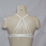 Xhilaration Women's Geo Mesh Strappy Back T-Shirt Convertible Underwire Bra 32AA White - Better Bath and Beauty