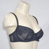 Blush Semi Sheer Embroidered Lace Unlined Underwirea Bra 34B Black - Better Bath and Beauty