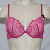 Maidenform 9407 Enthralled Embellished Lace Plunge Underwire Bra 36A Magenta DISCONTINUED - Better Bath and Beauty