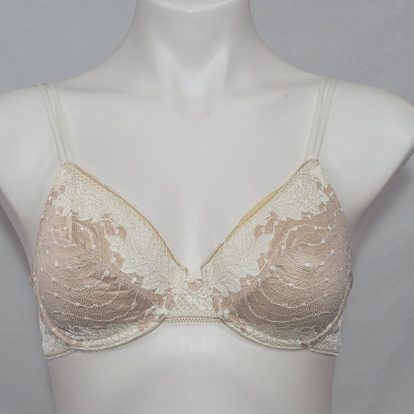 Wacoal 851168 Absolute Elegance Underwire Bra 34C Nude & White - Better Bath and Beauty