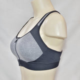 Champion N9643 Power Shape Max Zip Front Wire Free Sports Bra SMALL Gray - Better Bath and Beauty