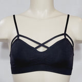 Xhilaration Wire Free Cut-Out Strappy Bralette Size XS X-SMALL Black NWT - Better Bath and Beauty