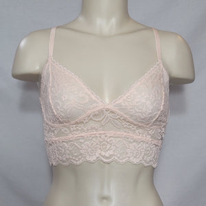 Xhilaration Wire Free Racerback Sheer Lace Bralette MEDIUM Feather Peach NWT - Better Bath and Beauty