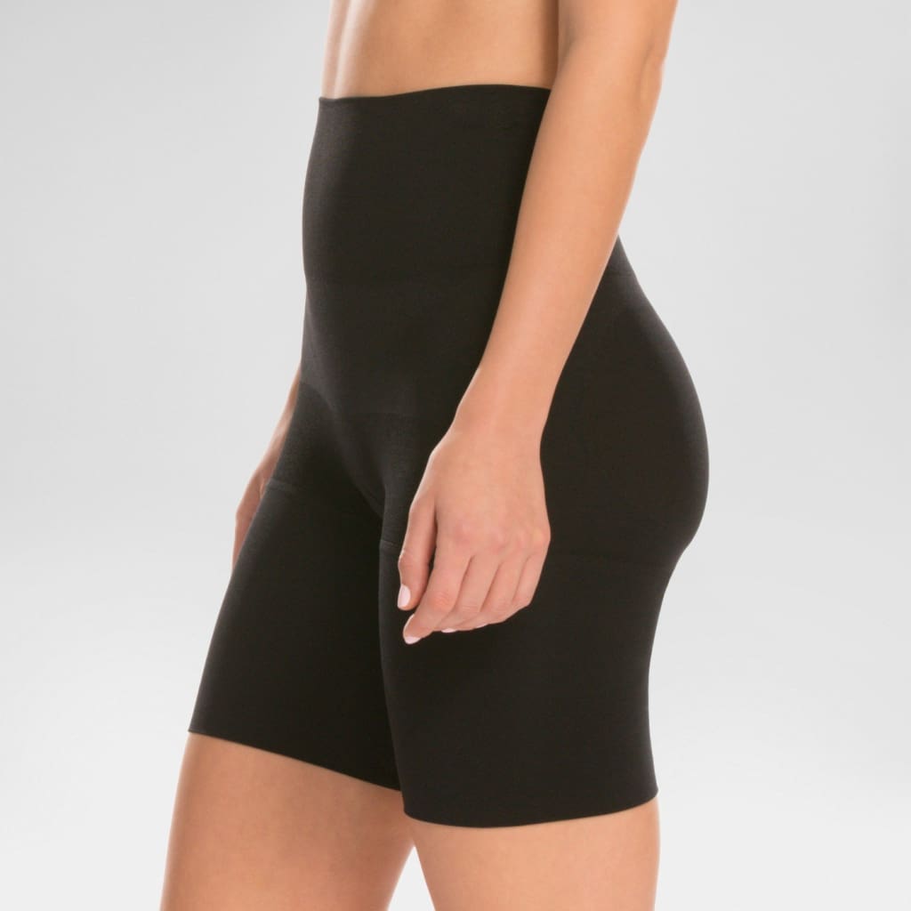 NWT Assets Spanx 1X High-Waist Shaping Short Black 10126R Remarkable Results