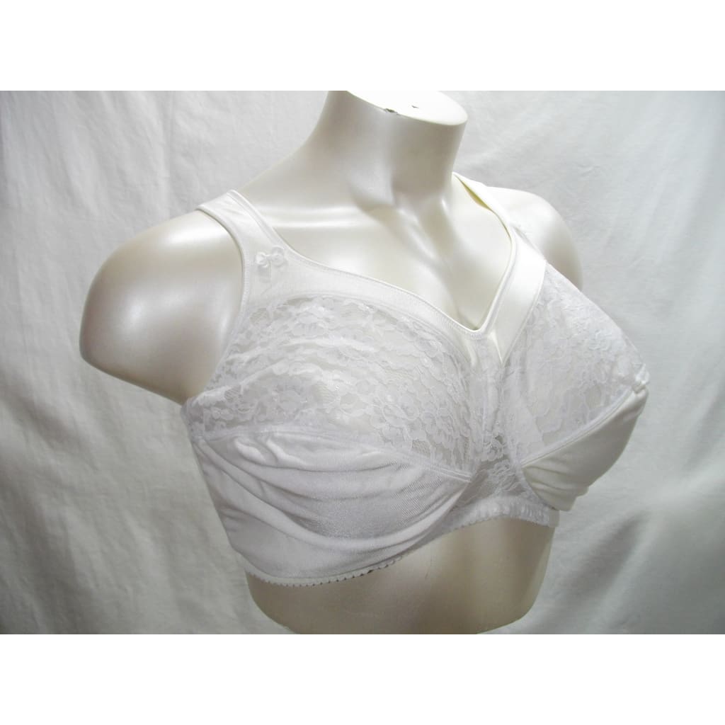 Comfort Choice 27-2223-9 Lace Divided Cup Wire Free Bra 52C