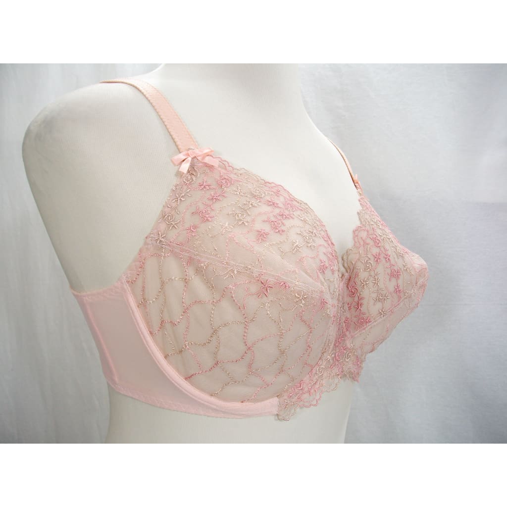 Enamor FF07 Rose Semi Sheer Embroidered Lace Underwire Full