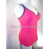 Free Country Crossover Crossback Swim Suit Tankini Top MEDIUM Bright Pink NWT - Better Bath and Beauty