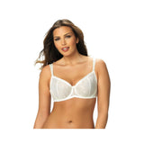 Paramour by Felina 115004 Decadent Semi Demi Sheer Lace Underwire Bra 34D Ivory - Better Bath and Beauty