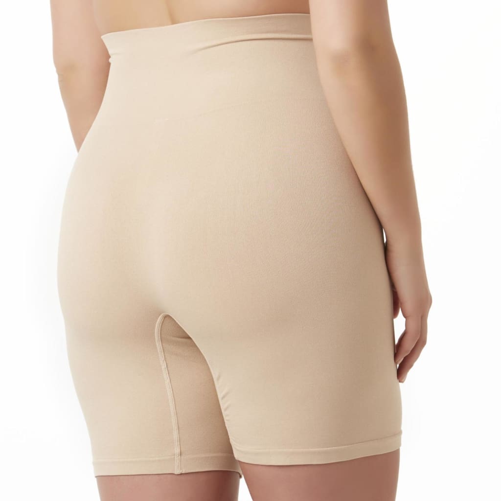 Plus Size Nude Seamless Control High Waisted Shorts