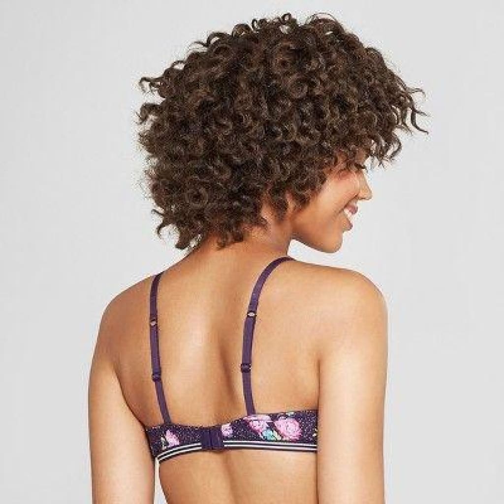 Xhilaration Cotton T-Shirt Convertible UW Bra 34B Purple