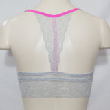 Joe Boxer Juniors' Lace Wire Free Racerback Bralette Size SMALL Gray NWT - Better Bath and Beauty