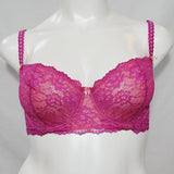 Felina 5894 Harlow Sheer Lace Full Busted Demi Underwire Bra 32DD Wild Aster - Better Bath and Beauty