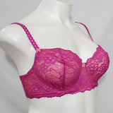 Felina 5894 Harlow Sheer Lace Full Busted Demi Underwire Bra 34DD Wild Aster - Better Bath and Beauty