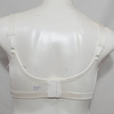 Exquisite Form 2558 Jacquard Satin Divided Cup Wire Free Bra 42B White NWOT - Better Bath and Beauty