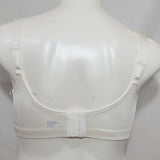 Exquisite Form 2558 Jacquard Satin Divided Cup Wire Free Bra 36C White NWOT - Better Bath and Beauty