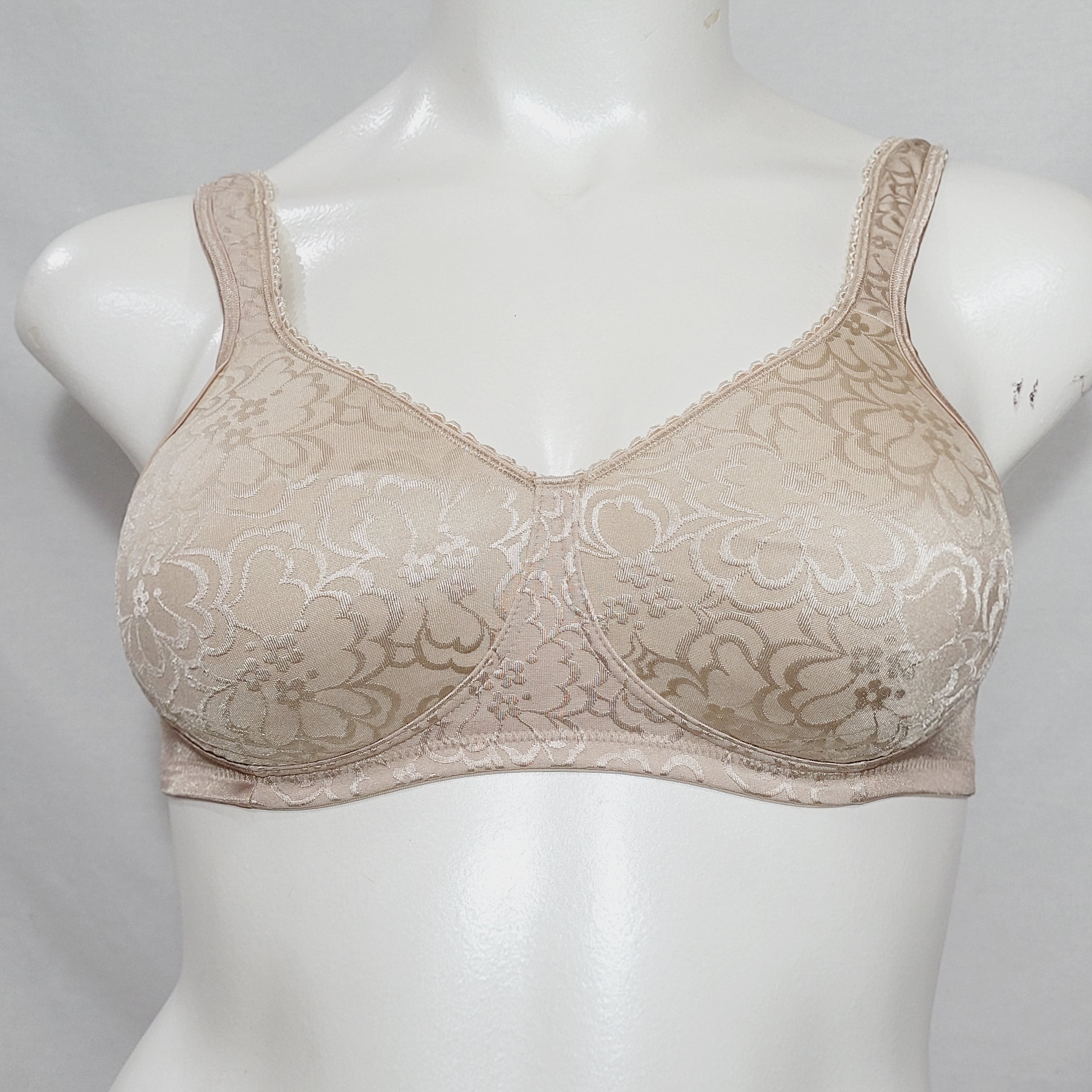 Soma Full Coverage Under Wire Bra Sz 36G lace floral detail support neutral  nude