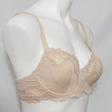 Paramour by Felina 115353 Stripe Delight Full Figure Underwire Bra 34DD Fawn NWT - Better Bath and Beauty