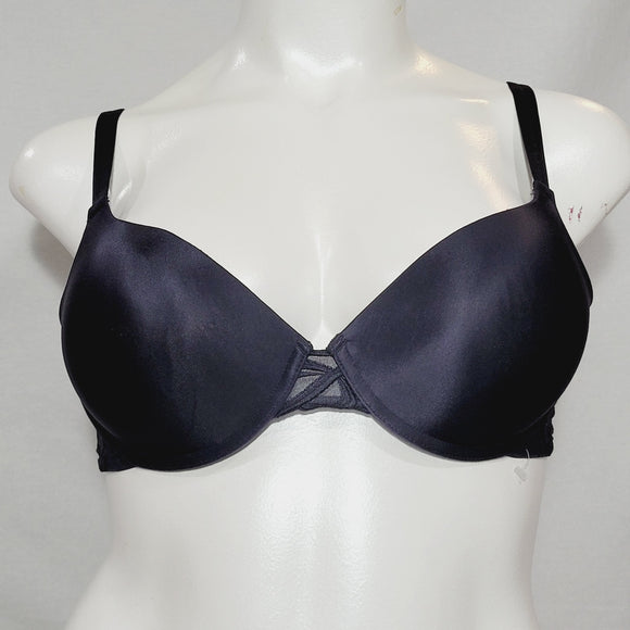 Lilyette 871 Tailored Push Up with Embroidered Wing Underwire Bra 40C Black - Better Bath and Beauty