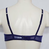 DKNY 453171 Mirage Molded Semi Sheer Lace Demi Bra 34A Navy Blue NWOT - Better Bath and Beauty