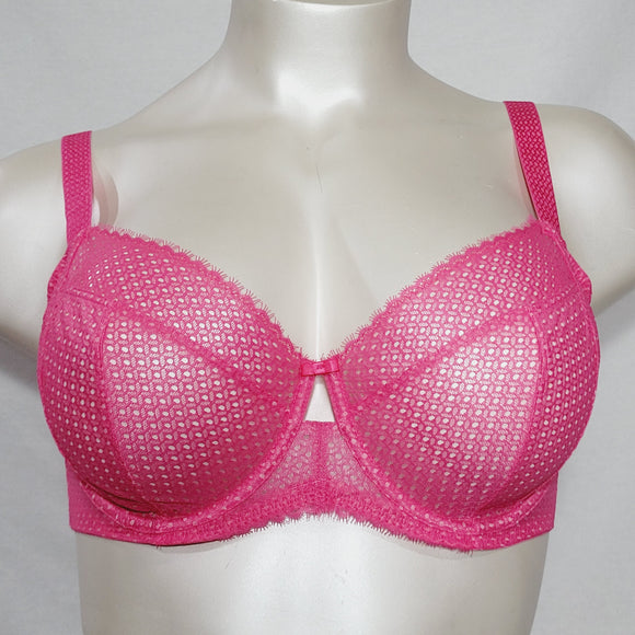 Paramour 115048 Dahlia 4-Section Cup Geo Lace UW Bra 42H Fandango Pink - Better Bath and Beauty