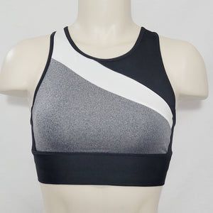 Champion C9 N9683 Asymetrical Longline Wire Free Sports Bra SMALL Gray White NWT - Better Bath and Beauty