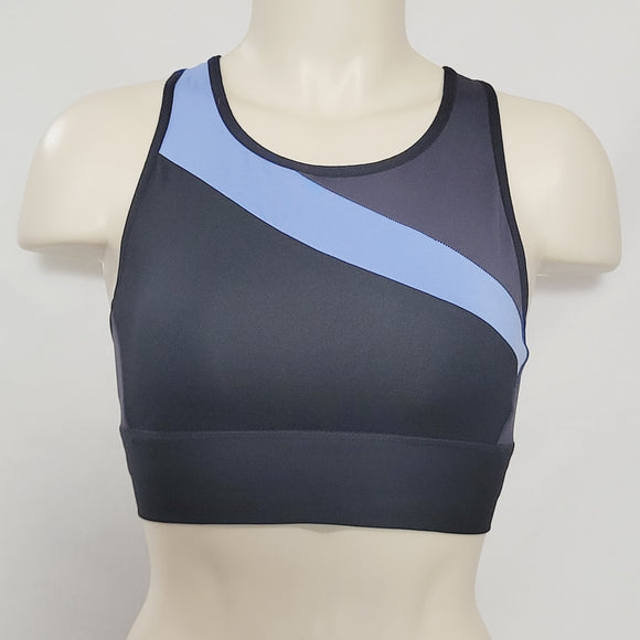 Champion C9 N9683 Asymetrical Longline Wire Free Sports Bra SMALL Blue & Black NWT - Better Bath and Beauty