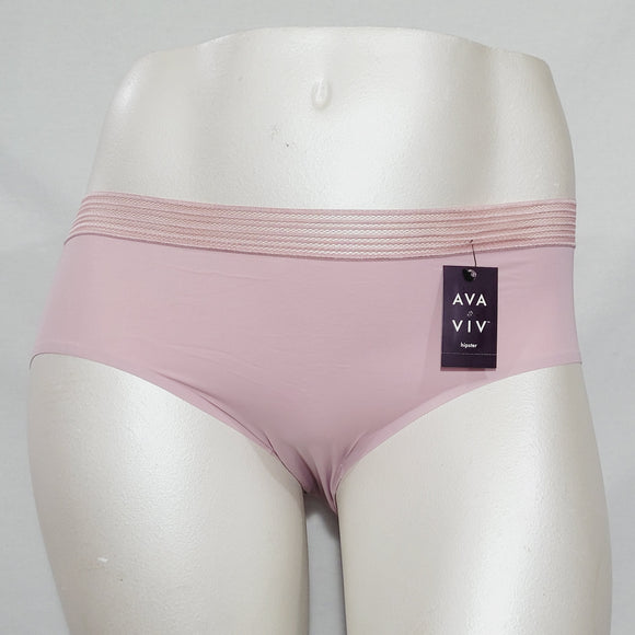 Ava & Viv Plus Size Laser Cut No Show Hipster Panty 1X Dusty Rose - Better Bath and Beauty