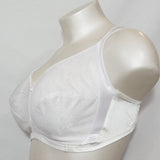 Just My Size 1105 Gel Cushion Jacquard Satin Strap Wire Free Bra 50D White - Better Bath and Beauty