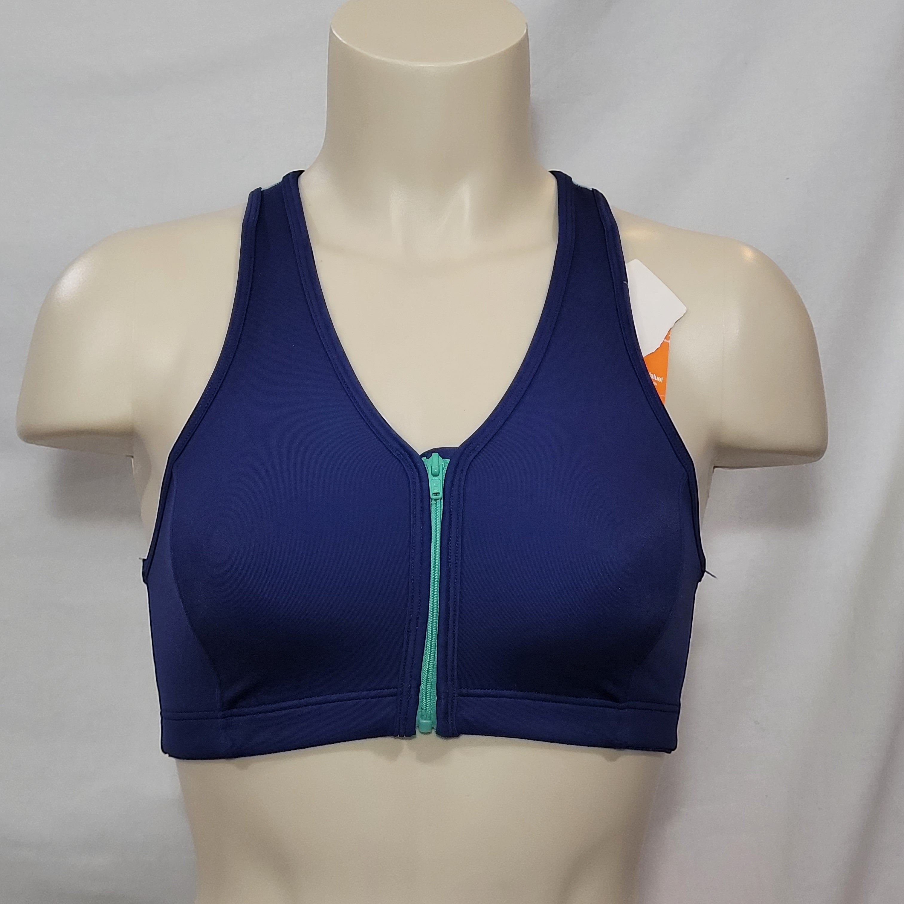 Hanes G469 HC32 Wire Free Zip Front Vented Back Sports Bra