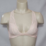 Xhilaration Deep Plunge Wire Free Lace Bralette LARGE Feather Peach NWT - Better Bath and Beauty