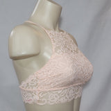 Xhilaration Wire Free High Neck T-Back Lace Bra Bralette XS X-SMALL Feather Peach - Better Bath and Beauty