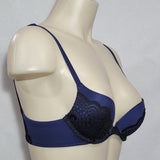 Maidenform DM9449 9449 Lacy Demi Coverage Push-Up UW Bra 32A Navy & Black NWT - Better Bath and Beauty