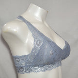 Gilligan & O'Malley Lace Pullover Racerback Bralette SMALL Metallic Blue Prelude NWT - Better Bath and Beauty