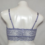 Gilligan & O'Malley Sheer Floral Lace Bralette Bra Size XS X-SMALL Misty Blue - Better Bath and Beauty