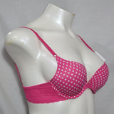 DISCONTINUED Maidenform 7180 One Fabulous Fit Embellished Push Up UW Bra 36B Pink & White DOT - Better Bath and Beauty