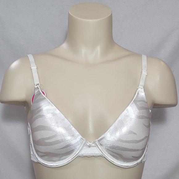 DISCONTINUED Maidenform 7122 One Fabulous Fit Jacquard Satin Underwire Bra 38C White NWT - Better Bath and Beauty