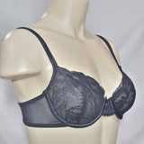 Lily of France 2101215 Sheer Lace and Mesh Underwire Bra 34B Black - Better Bath and Beauty