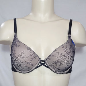 Lily Of France 2121275 Lace Push an Underwire Demi Underwire Bra 34B Black NWT - Better Bath and Beauty