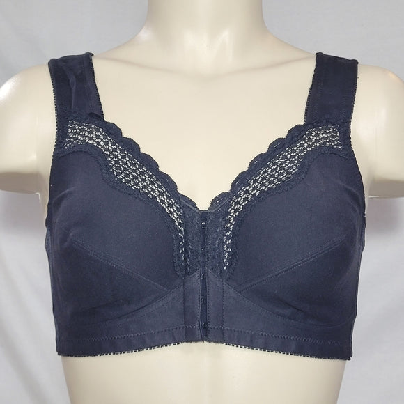 Exquisite Form 531 Cotton Front Close Wire Free Bra 36B Black NEW WITH TAGS - Better Bath and Beauty