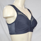 Exquisite Form 531 Cotton Front Close Wire Free Bra 40C Black NEW WITH TAGS - Better Bath and Beauty