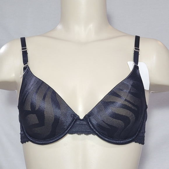 DISCONTINUED Maidenform 7122 One Fabulous Fit Jacquard Satin Underwire Bra 34C Black NWT - Better Bath and Beauty