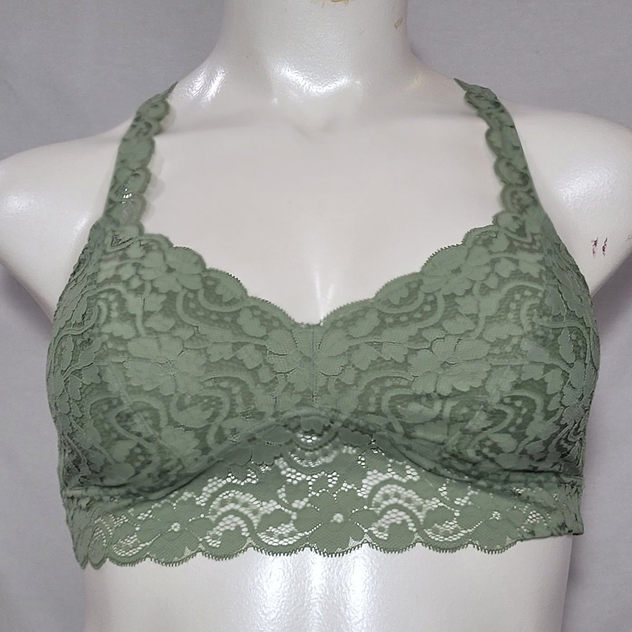 Victorias Secret bra 36DD body by victoria sage green unlined demi