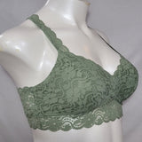Xhilaration Lace Crossback Wire Free Bra Bralette XS X-SMALL Pioneer Sage Green - Better Bath and Beauty