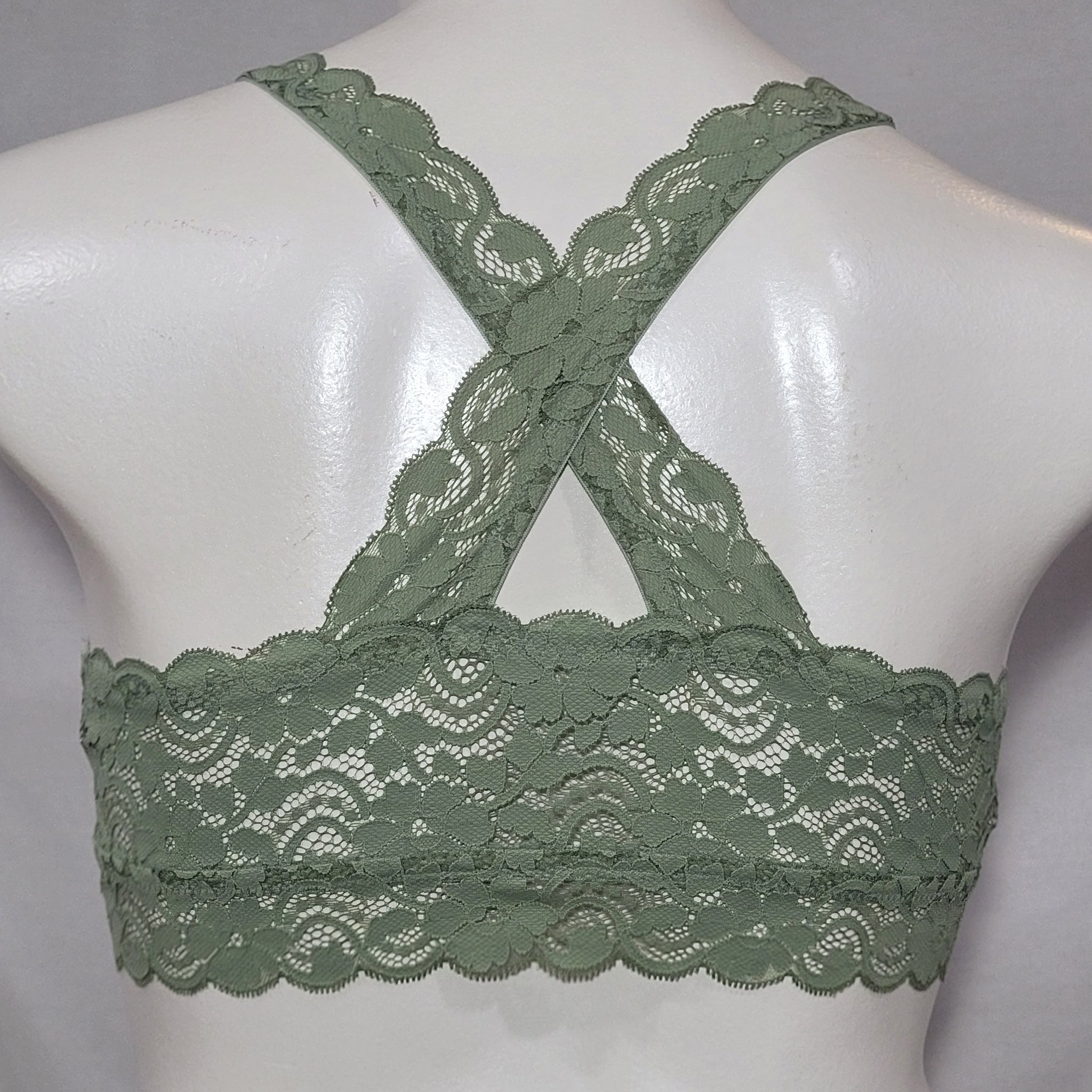 neon green lace bralette top from pretty little