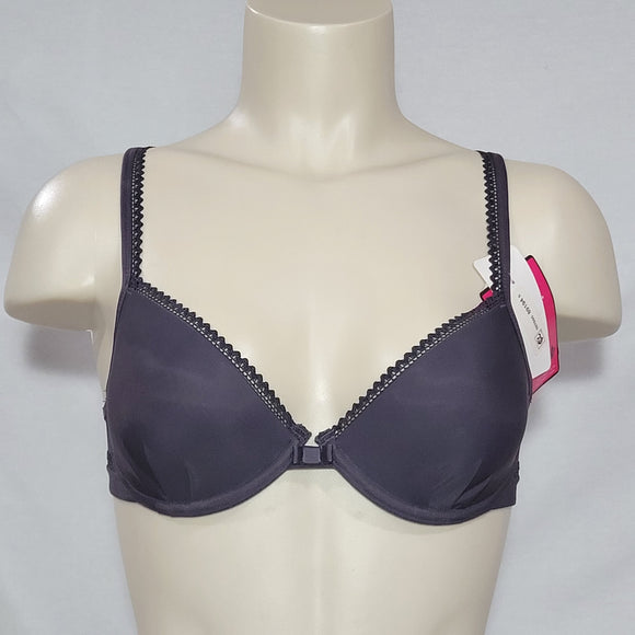 Lily Of France 2175210 French Charm Push Up Underwire Bra 32A Black Shadow NWT - Better Bath and Beauty