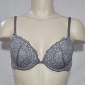 Maidenform 9407 Enthralled Embellished Lace Plunge Underwire Bra 34A Gray NWT DISCONTINUED - Better Bath and Beauty
