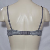 Maidenform 9407 Enthralled Embellished Lace Plunge Underwire Bra 34B Gray NWT DISCONTINUED - Better Bath and Beauty
