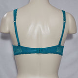 Xhilaration Unlined T-Shirt Lace Underwire Bra 34B Teal Green - Better Bath and Beauty