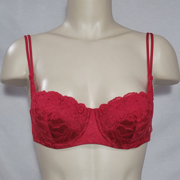 Victoria's Secret Lace Covered Balconet Air Pad Push Up Underwire Bra 34B Red - Better Bath and Beauty